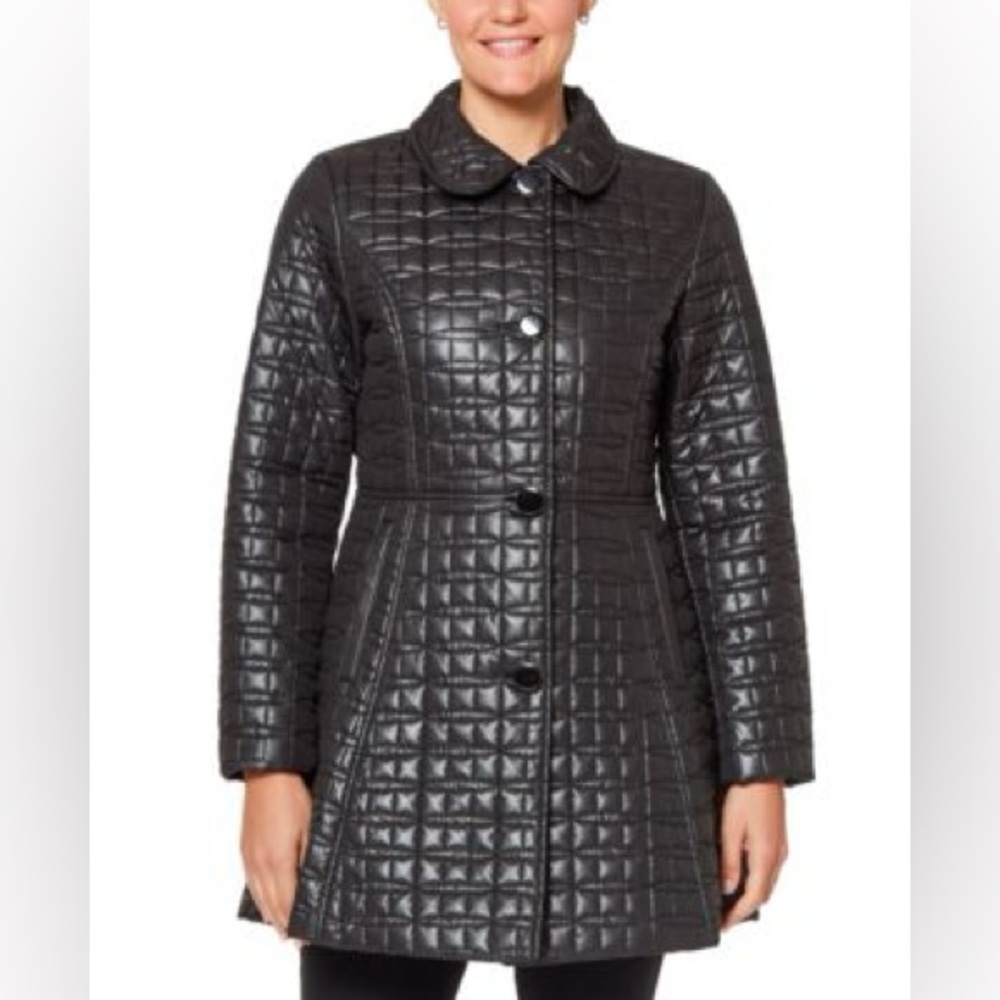 Kate spade Women's Quilted Black Coat